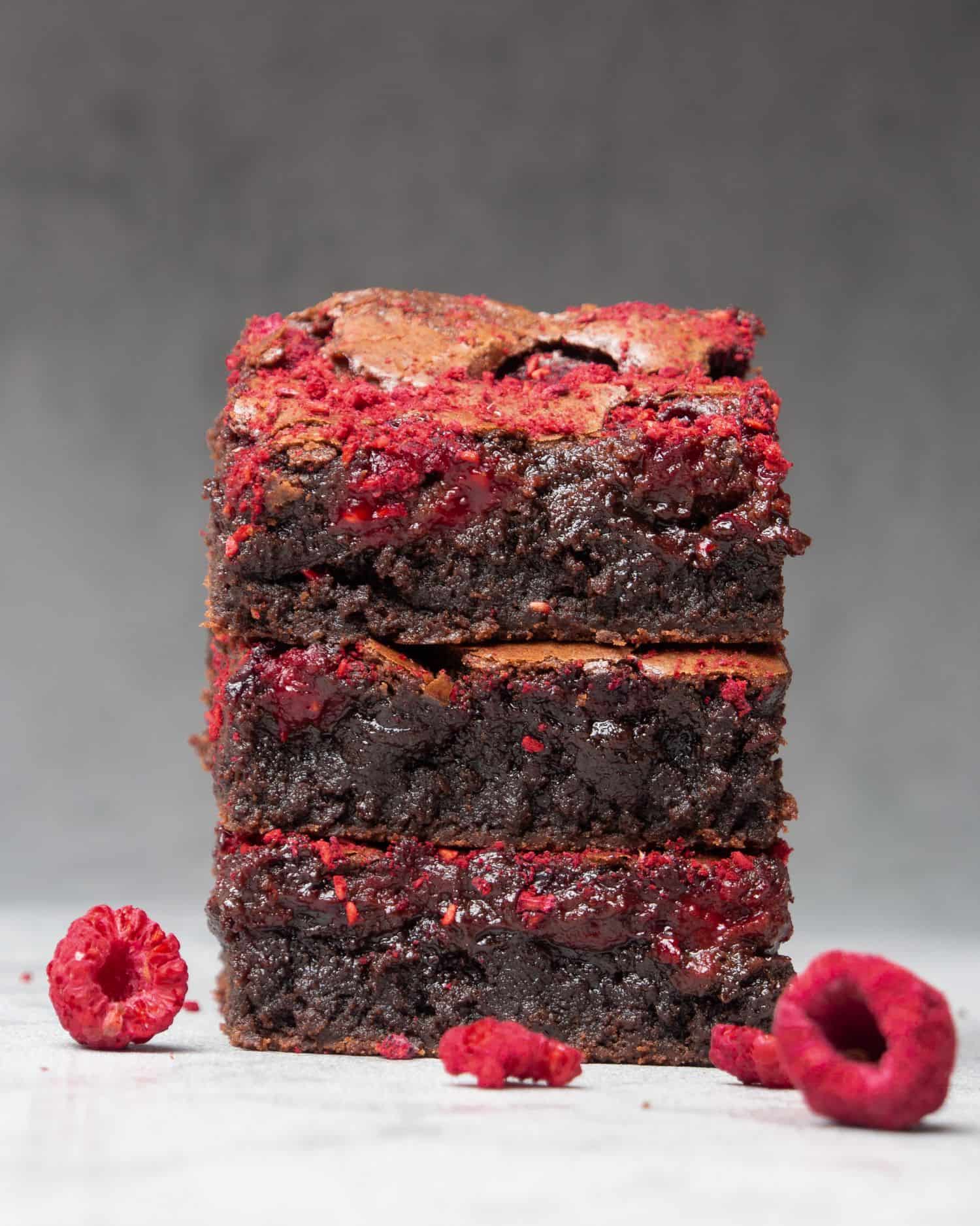 Gooey Raspberry brownie