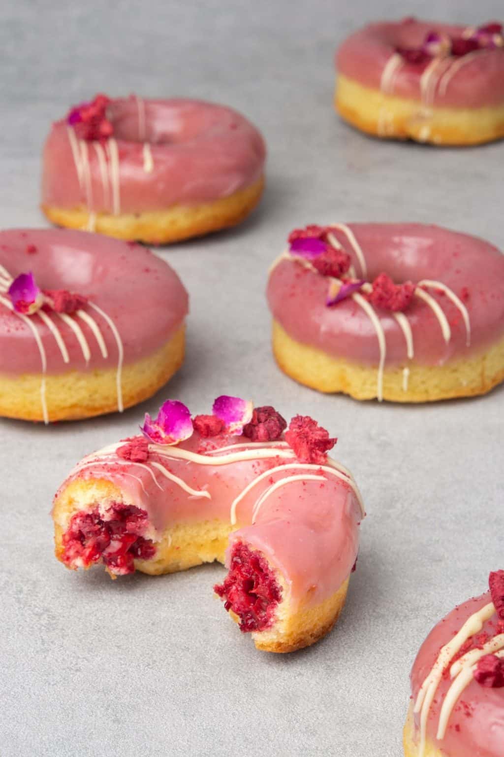 Baked Raspberry Donuts - Spatula Desserts