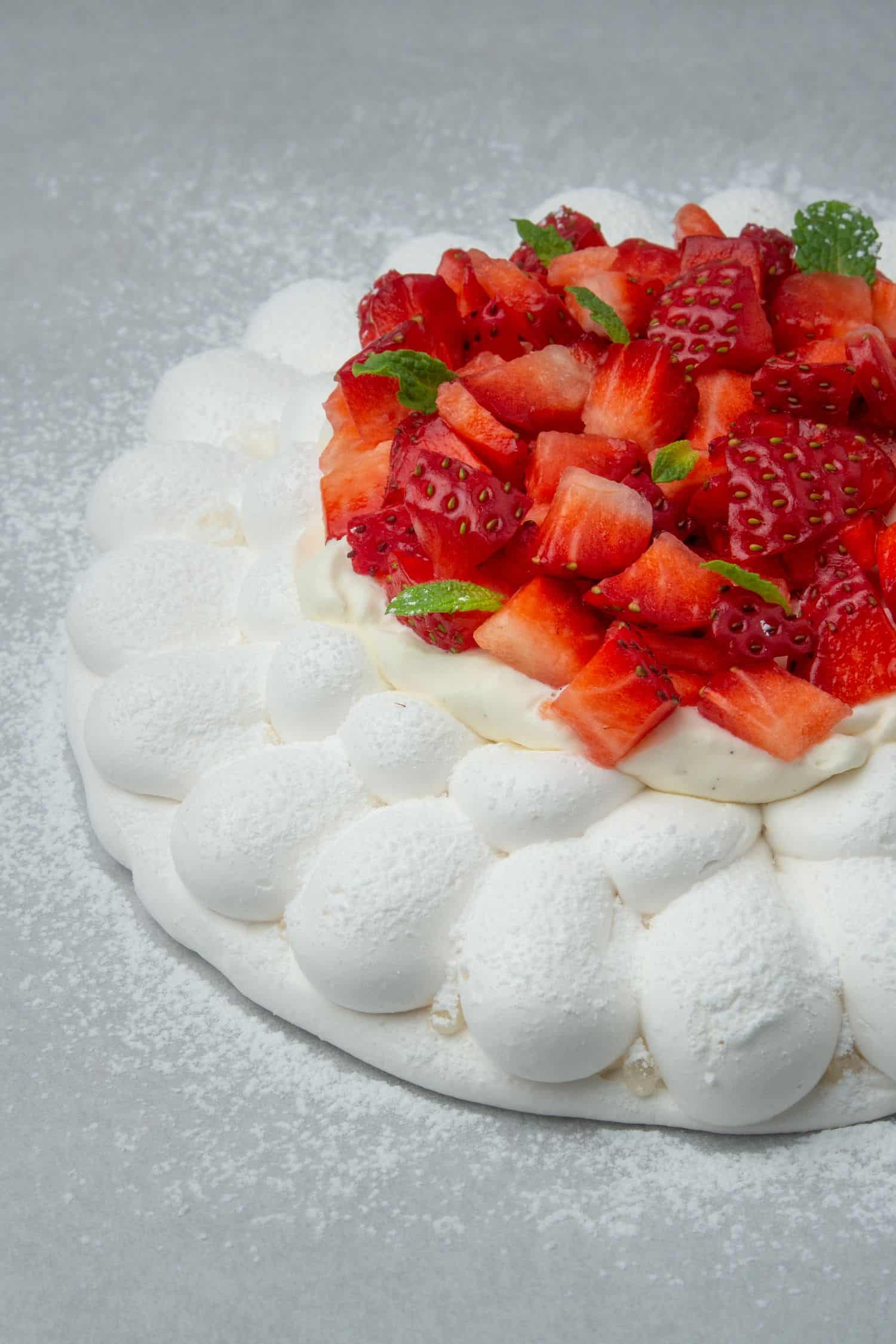 Strawberry Pavlova.