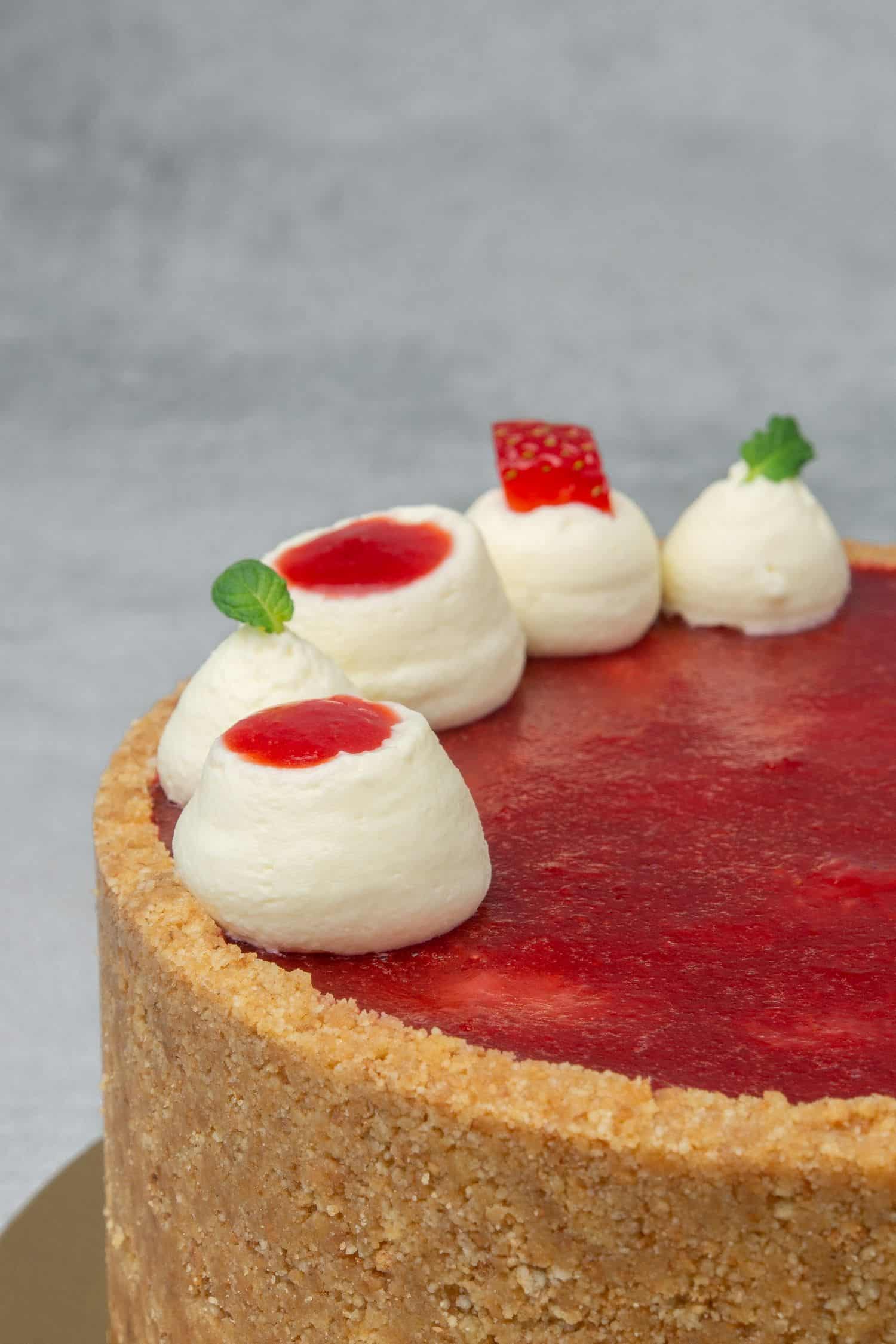 No bake Strawberry cheesecake