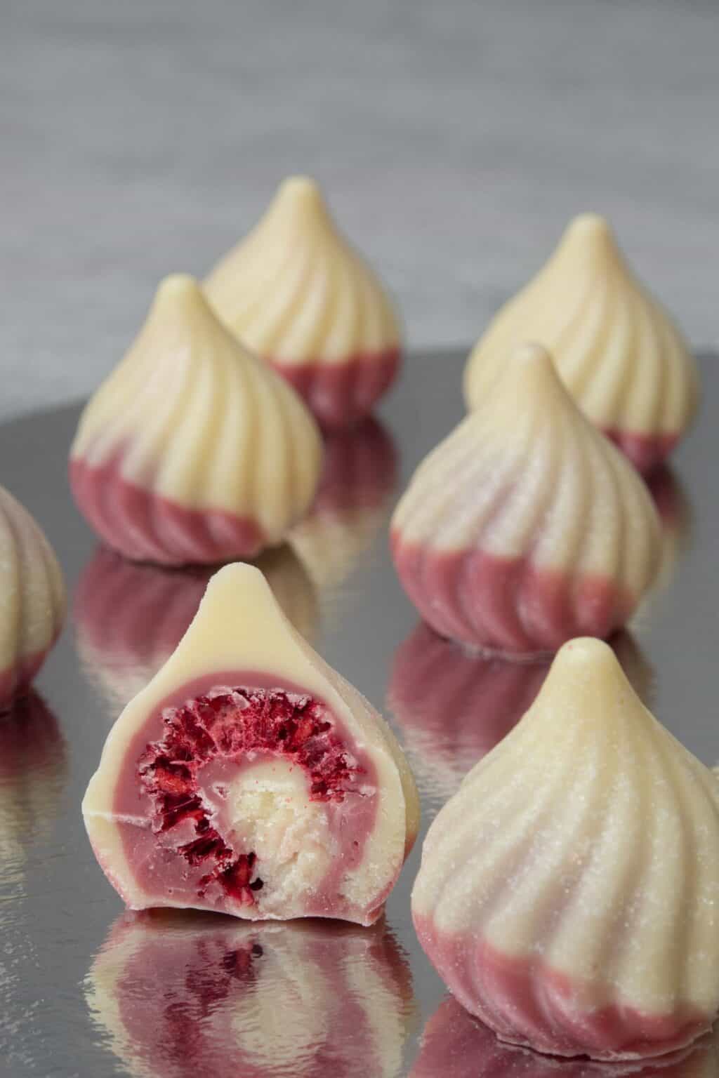 Raspberry Bomboms Raspberry Ruby Chocolate Bonbon - Spatula Desserts