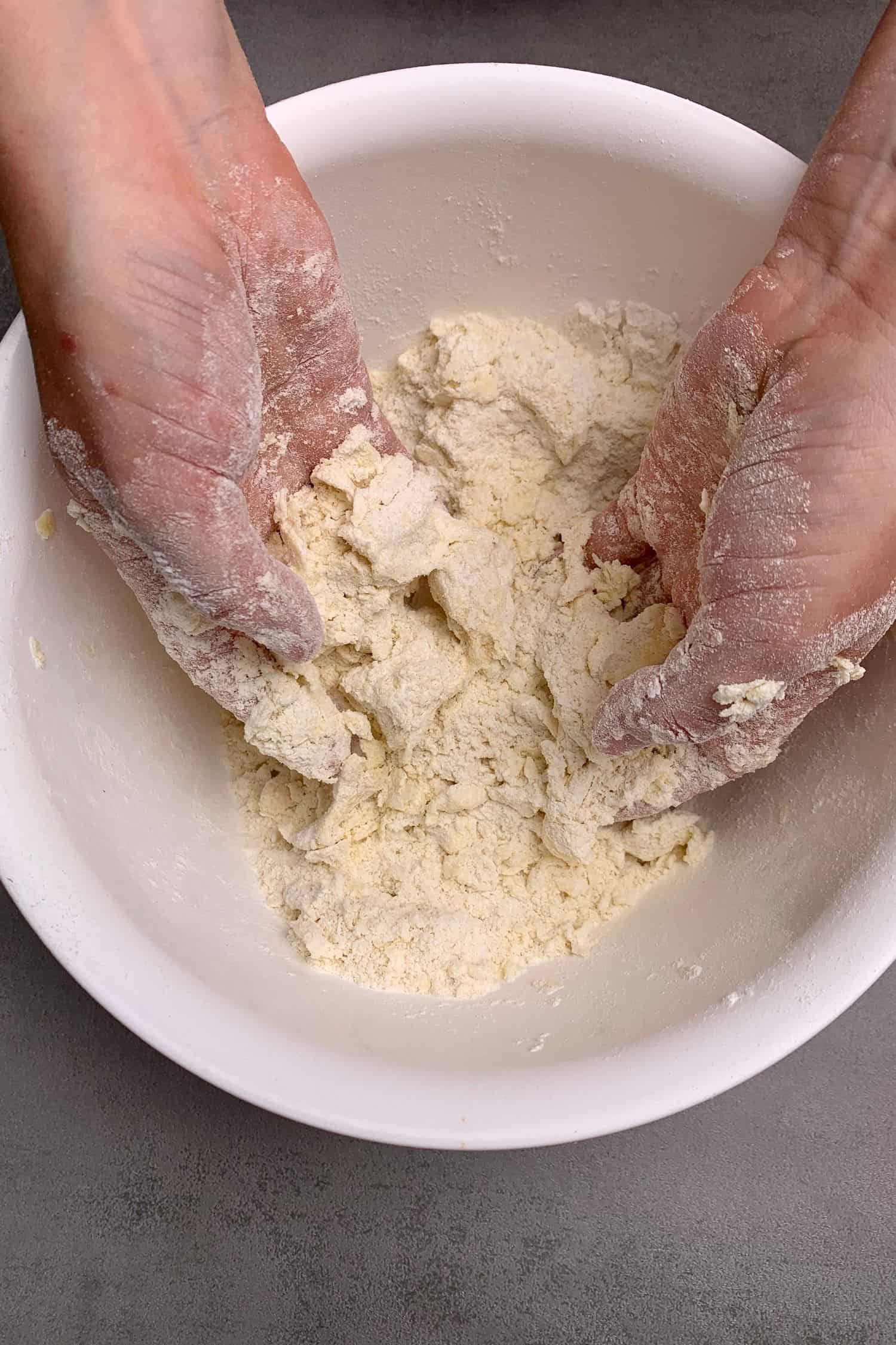 Pâte Sablée dough process.