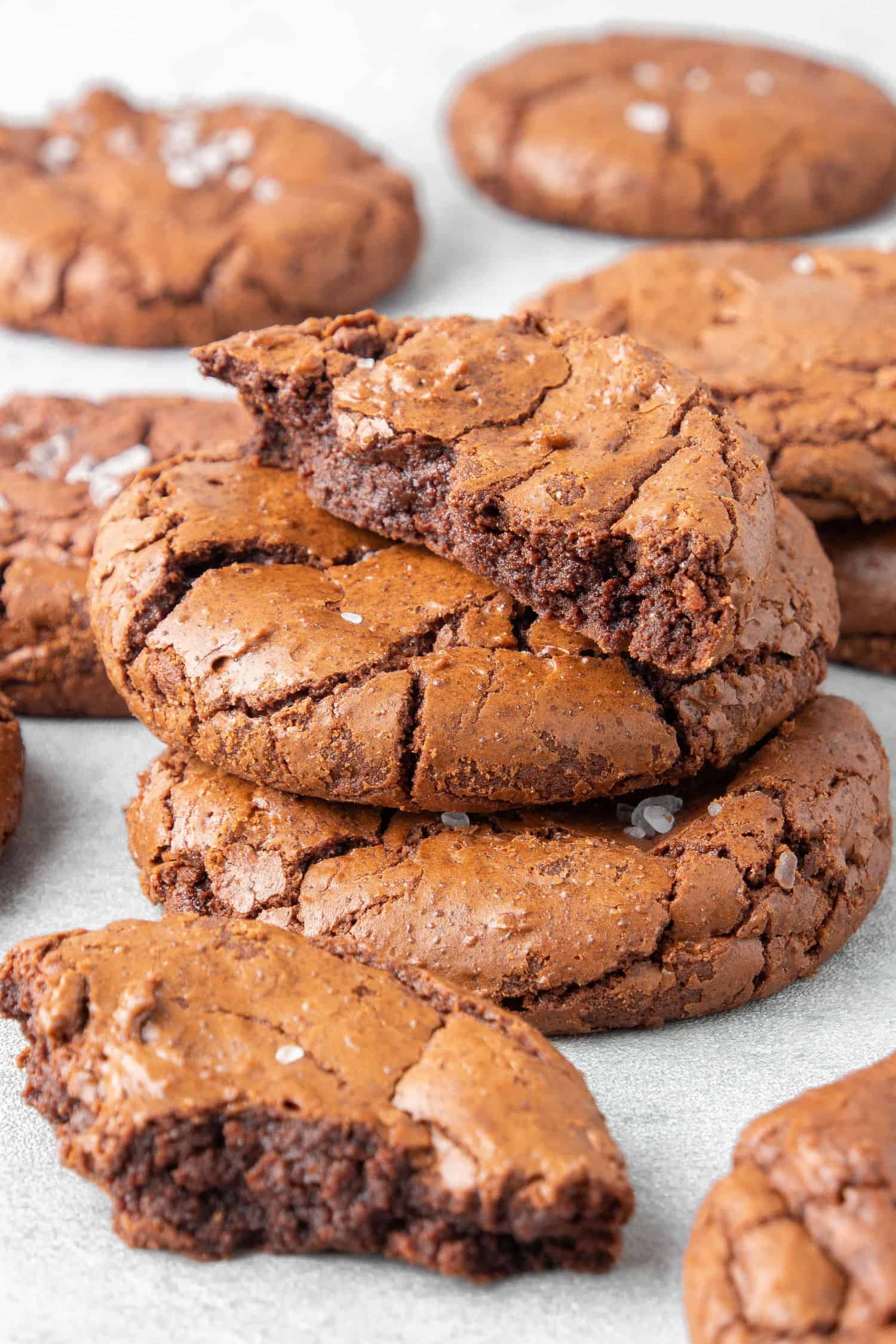 Brownie cookies on top of each.