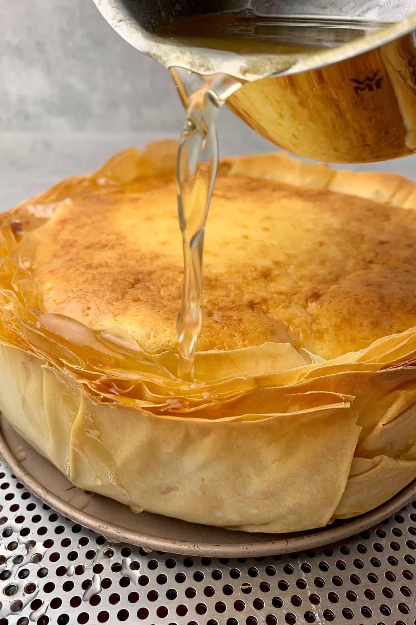 Baklava Cheesecake process