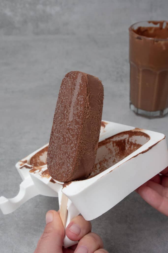 Easy Chocolate Ice cream bar (without machine) 12 Chocolate ice cream bar process