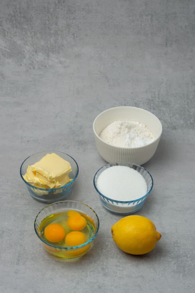 Lemon meringue loaf cake ingredients