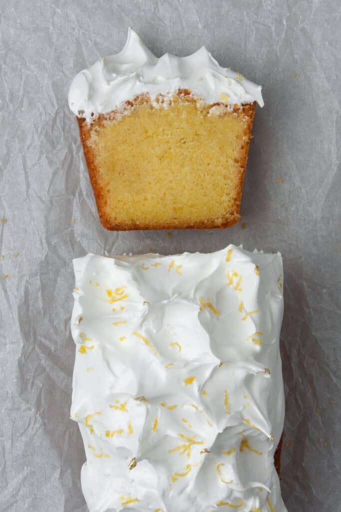 Lemon meringue loaf cake