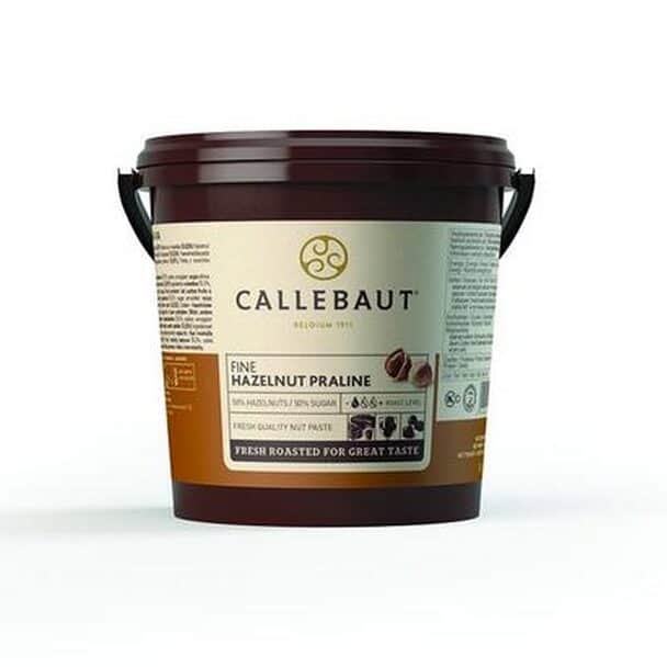Callebaut hazelnut praline paste.