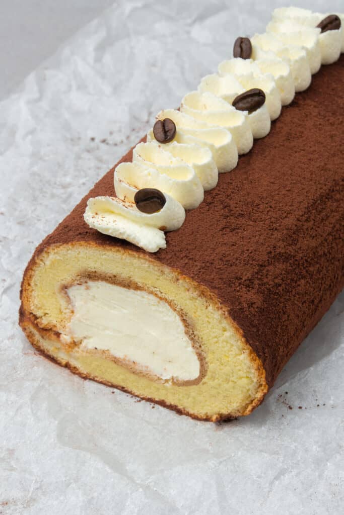 Tiramisu cake roll