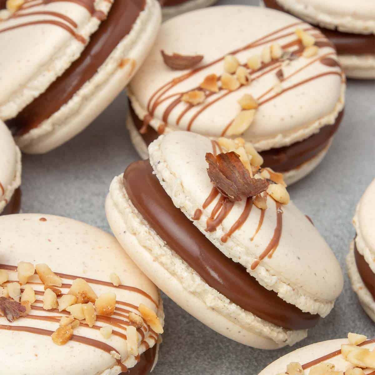 Hazelnut macarons.