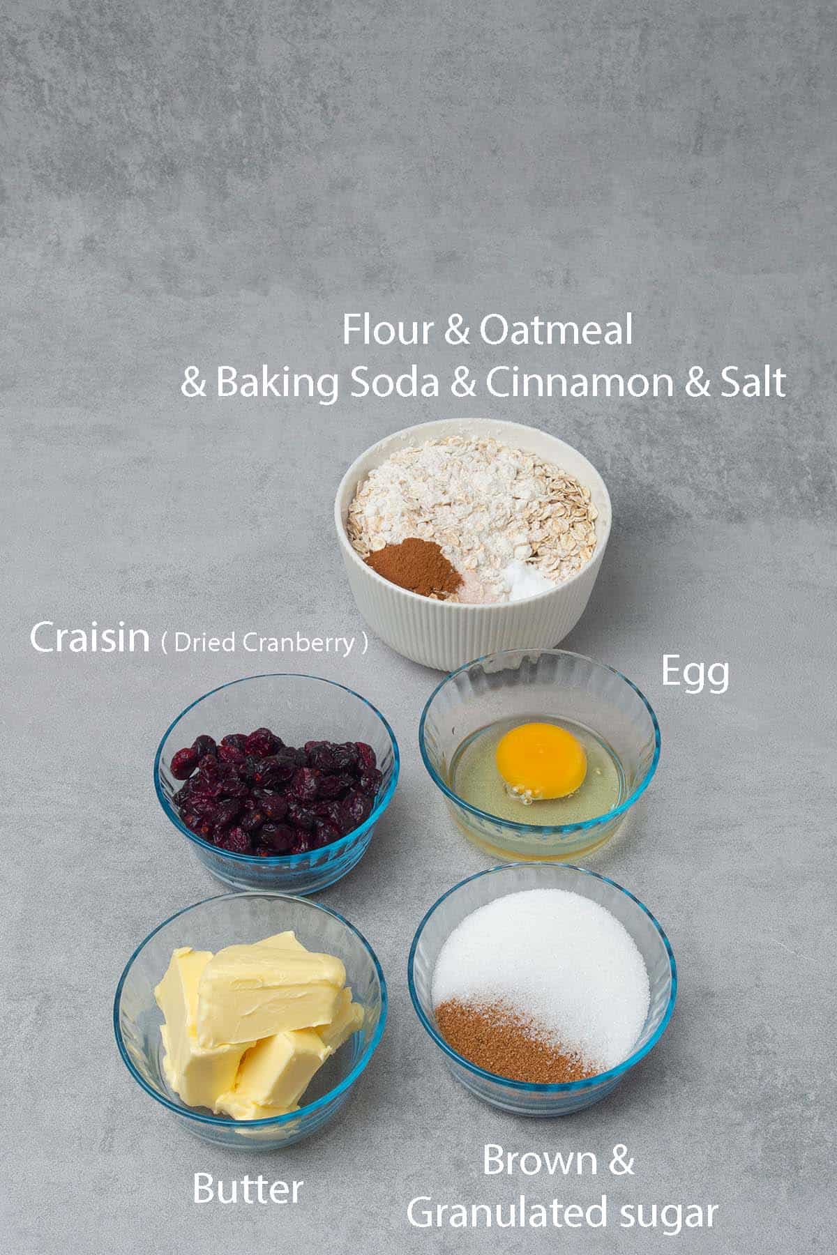 Oatmeal craisin cookie ingredients