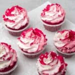 Pink cupcakes.