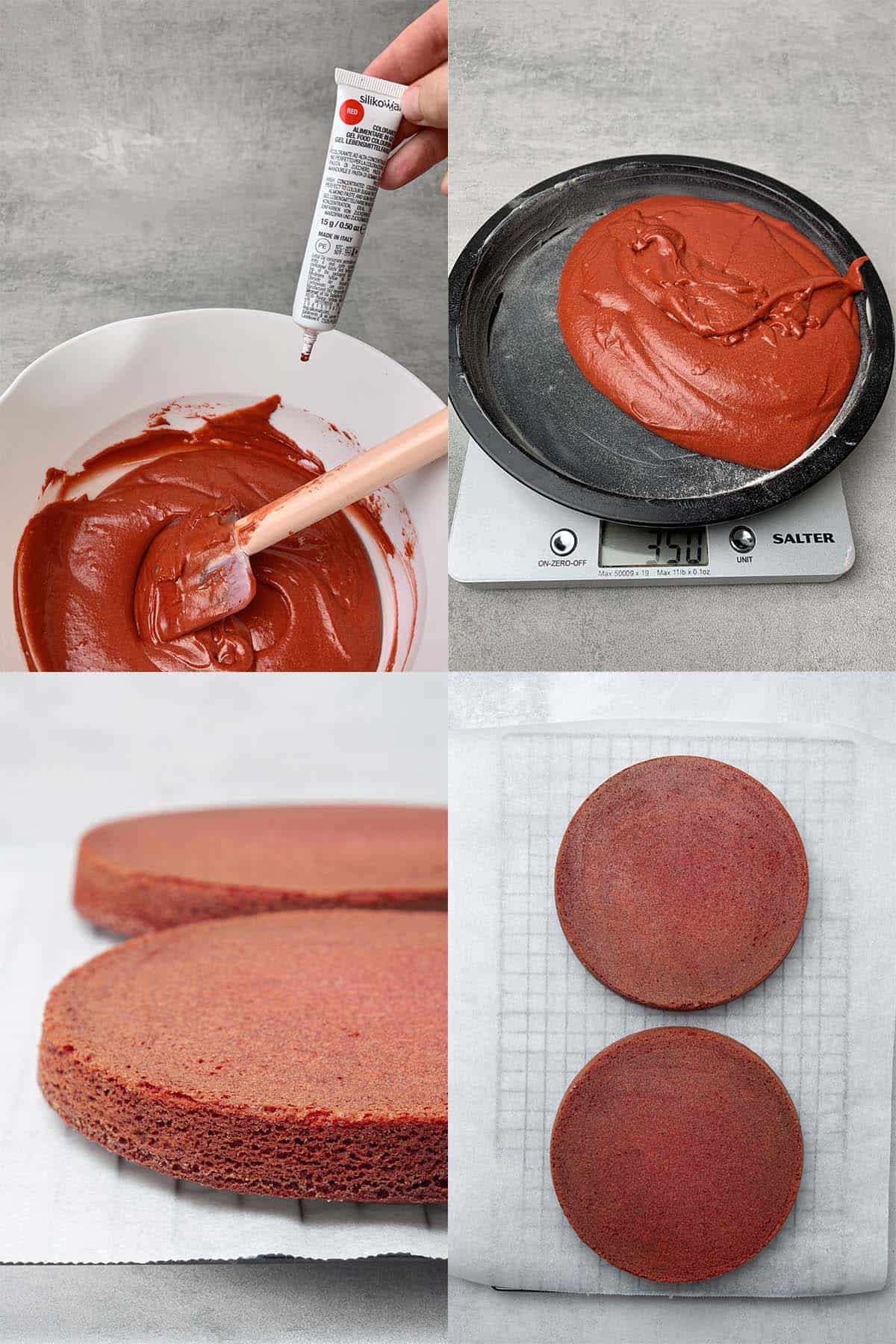 Red velvet cake process