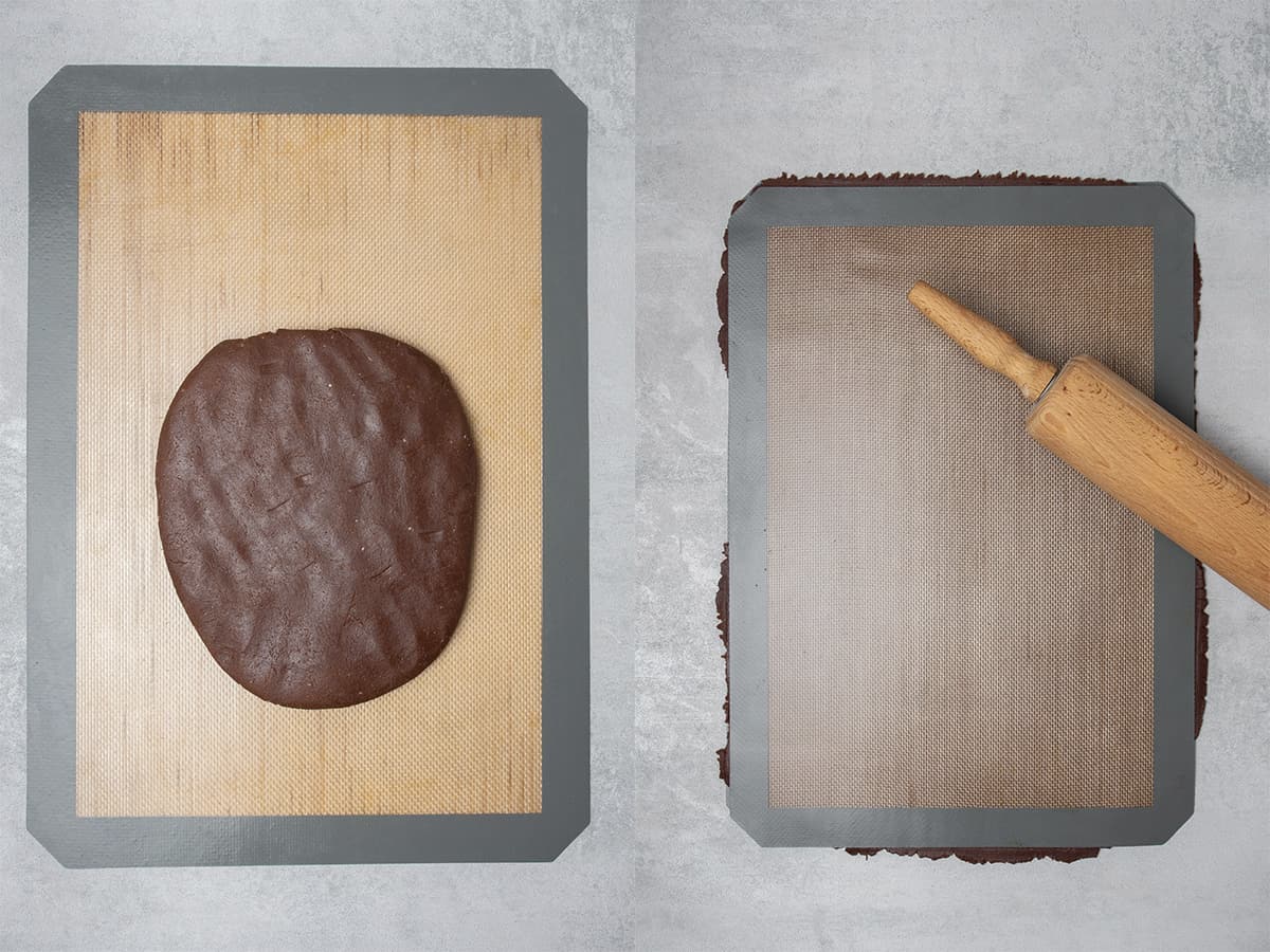 Chocolate pate sablee process.
