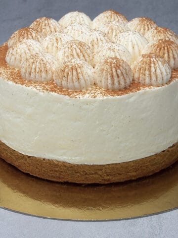 Carrot cake with cream cheese.