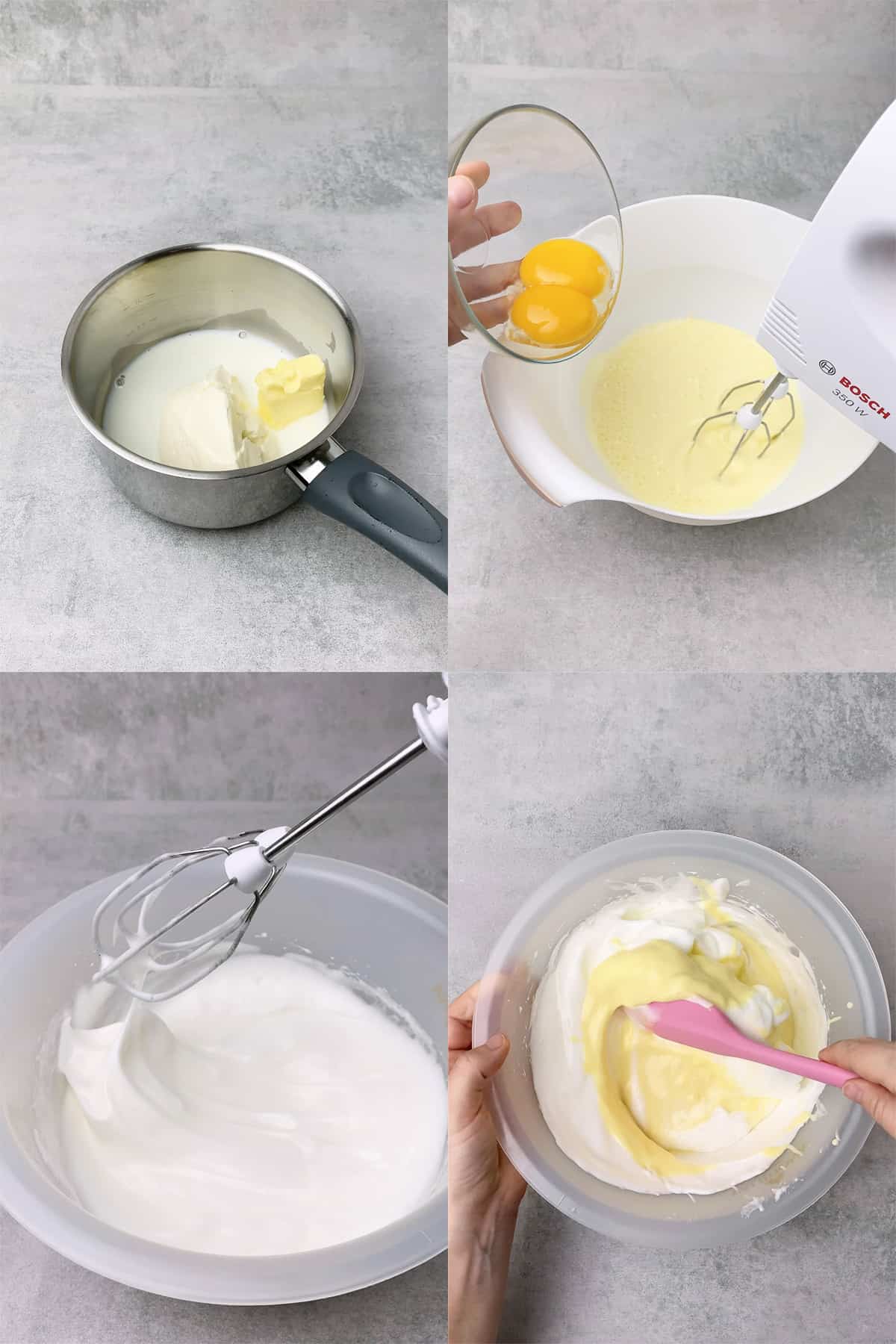 Japanese cheesecake process.