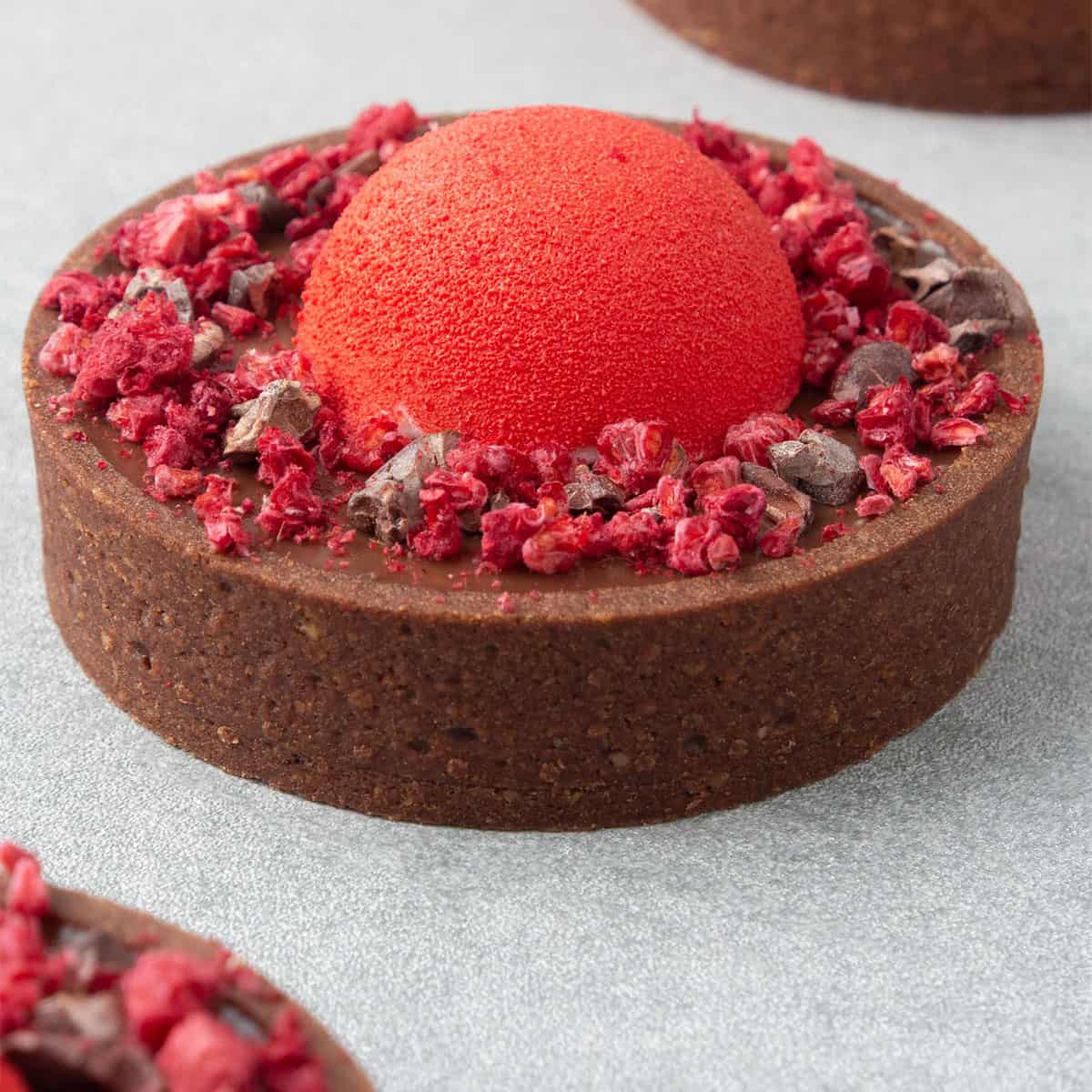 Chocolate raspberry tart.