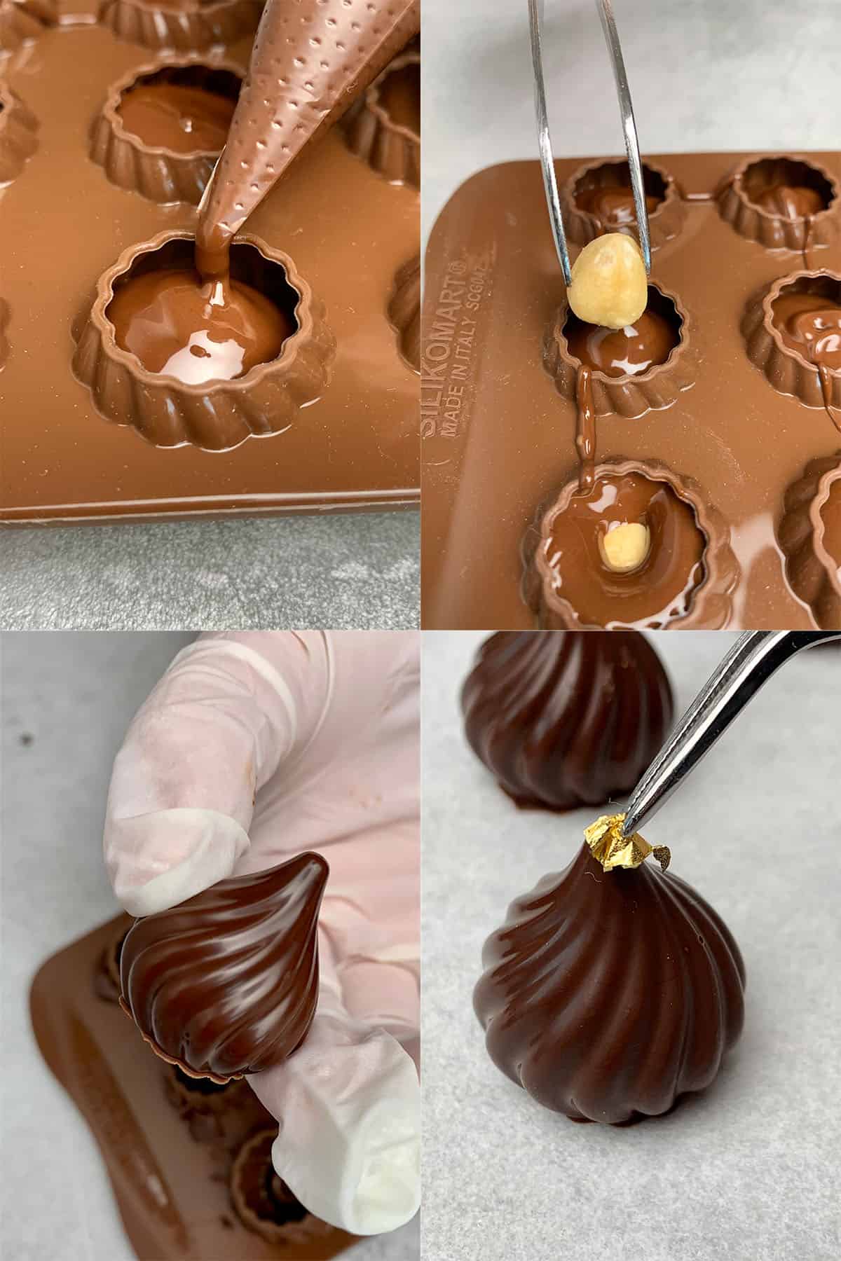 Chocolate bonbon assembly.