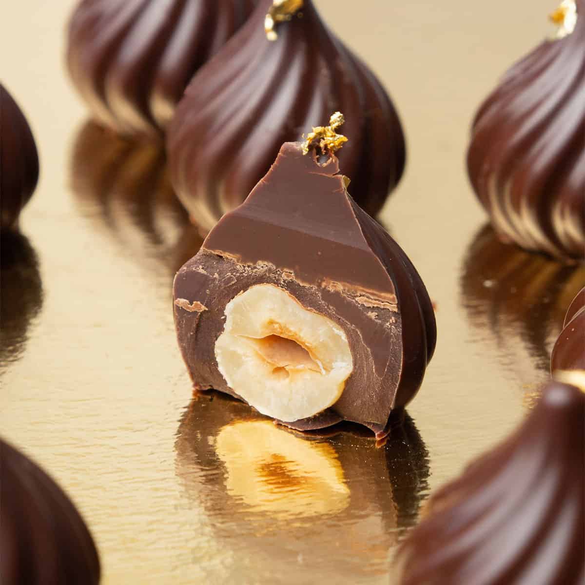 Chocolate hazelnut bonbons.