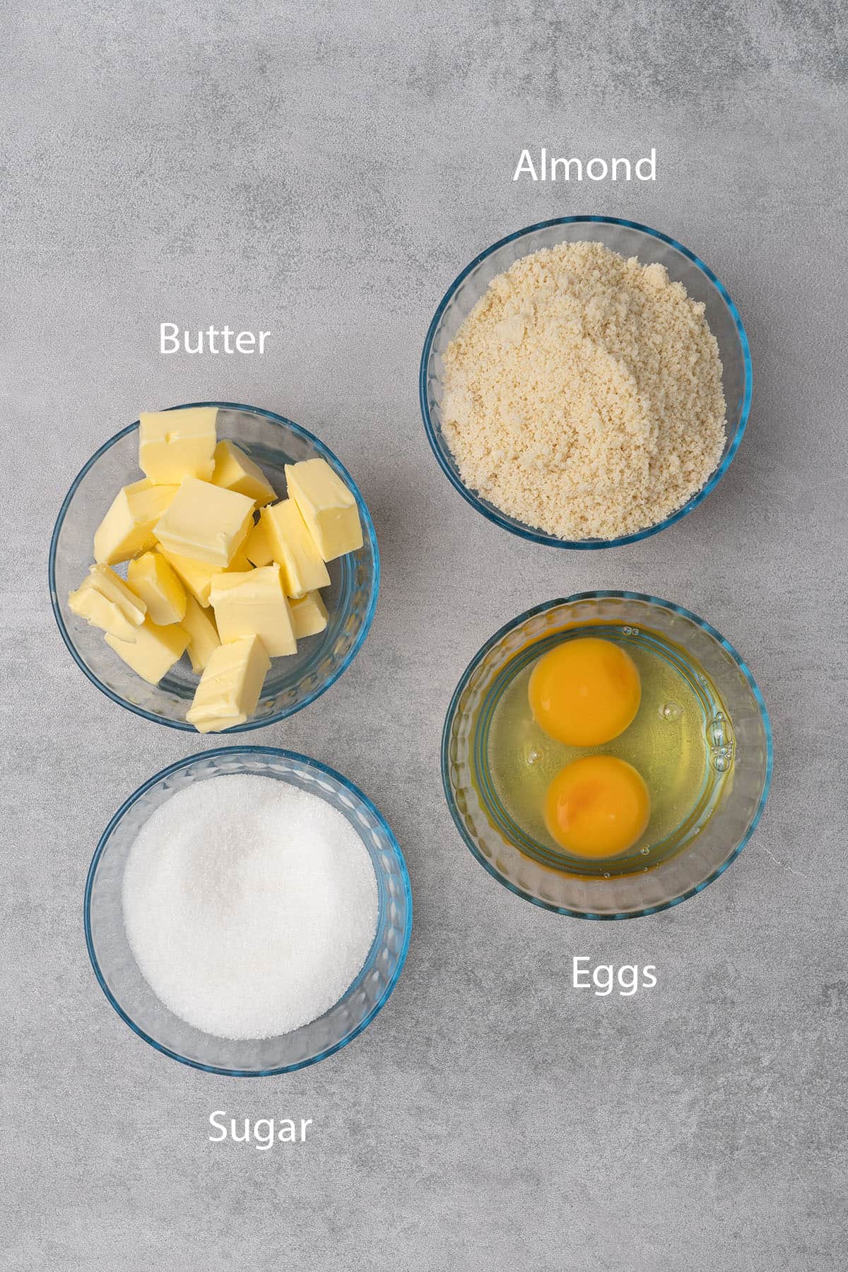 Frangipane cream ingredients.