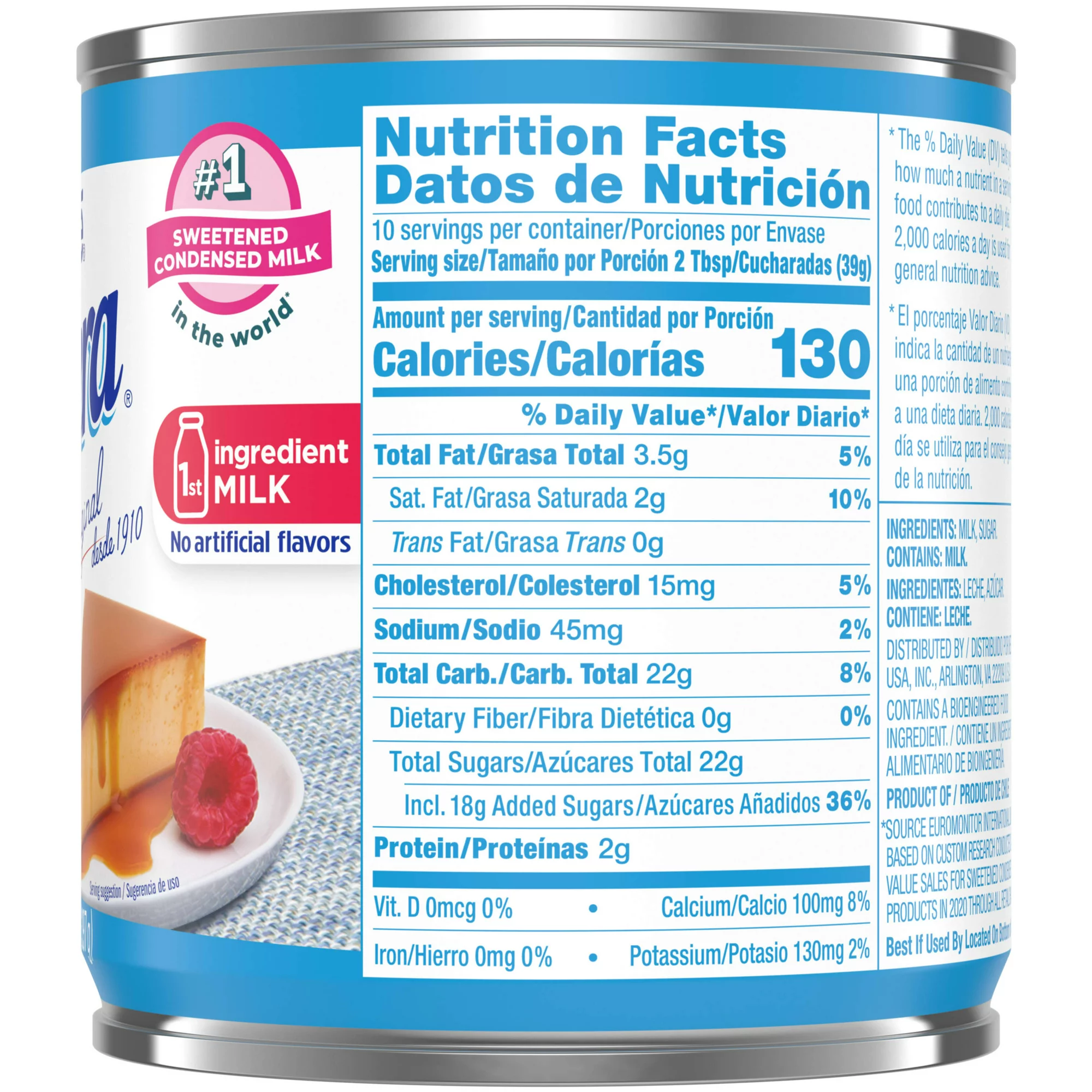 Nestle Condensed milk nutrition facts.