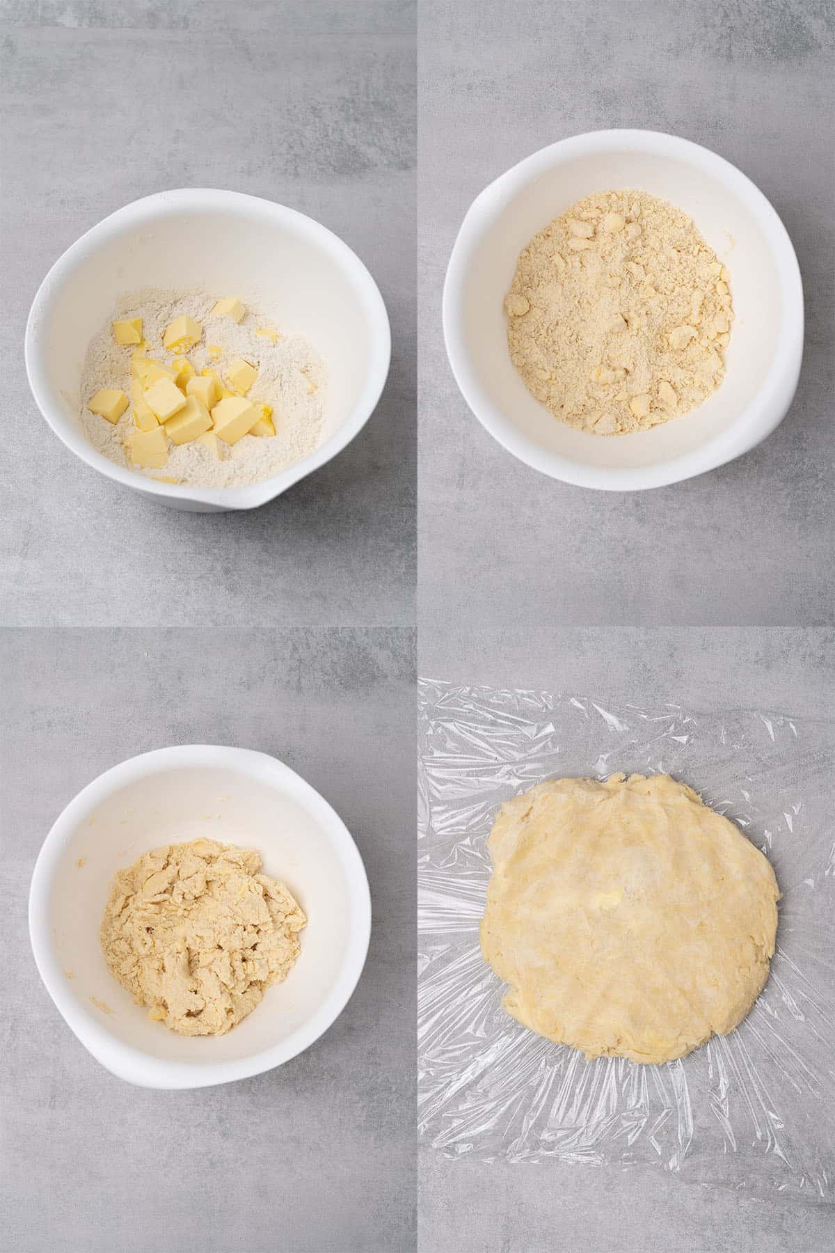 3 ingredients pie crust process.