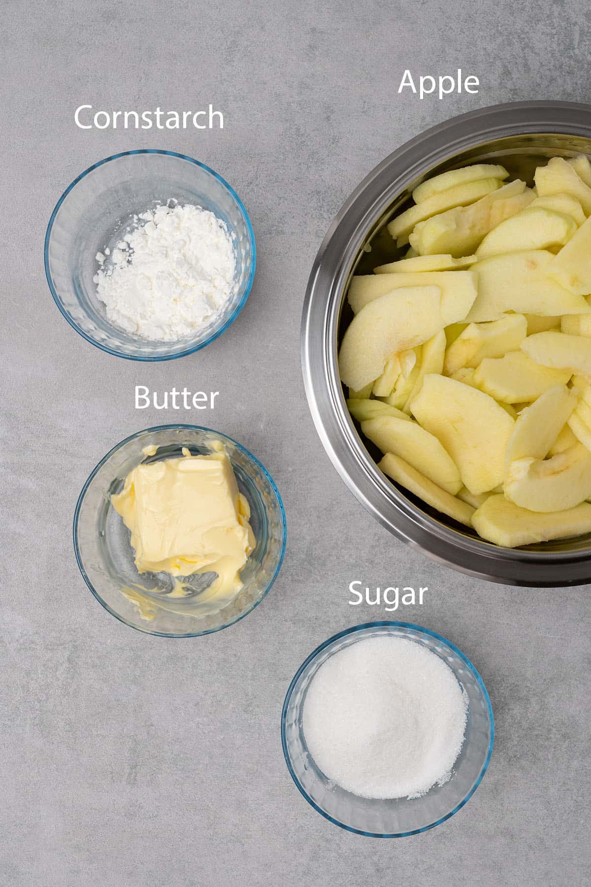 Apple Pie filling ingredients.