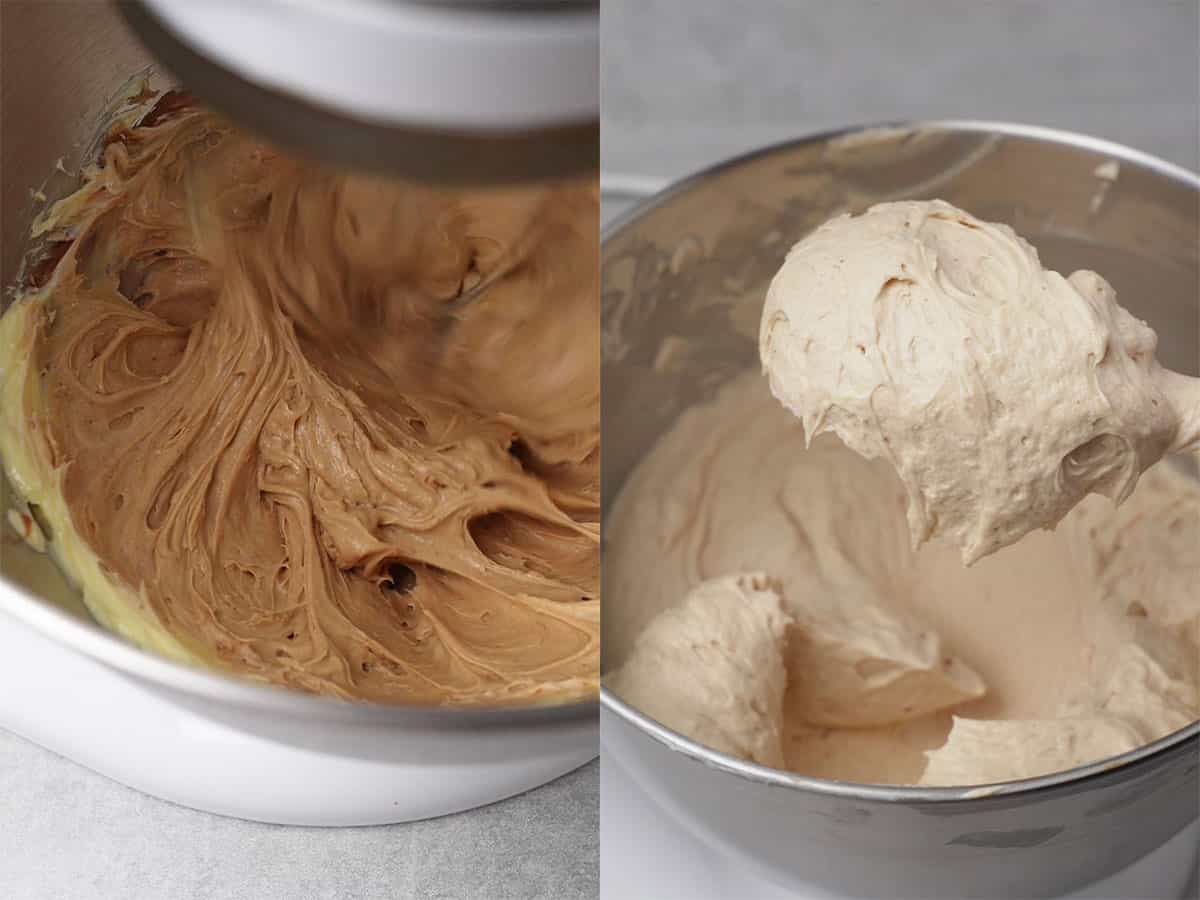 Biscoff buttercream process.