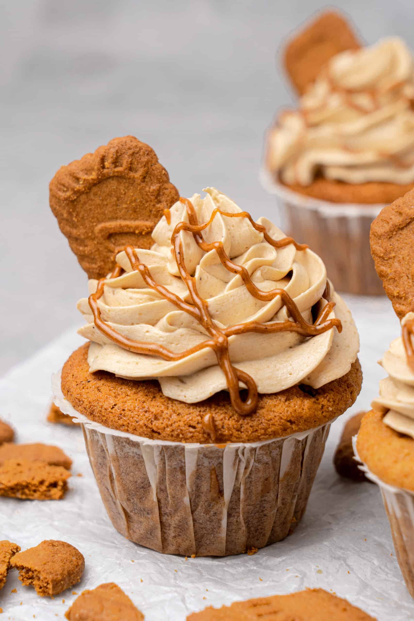 Biscoff Cupcakes with Biscoff buttercream.