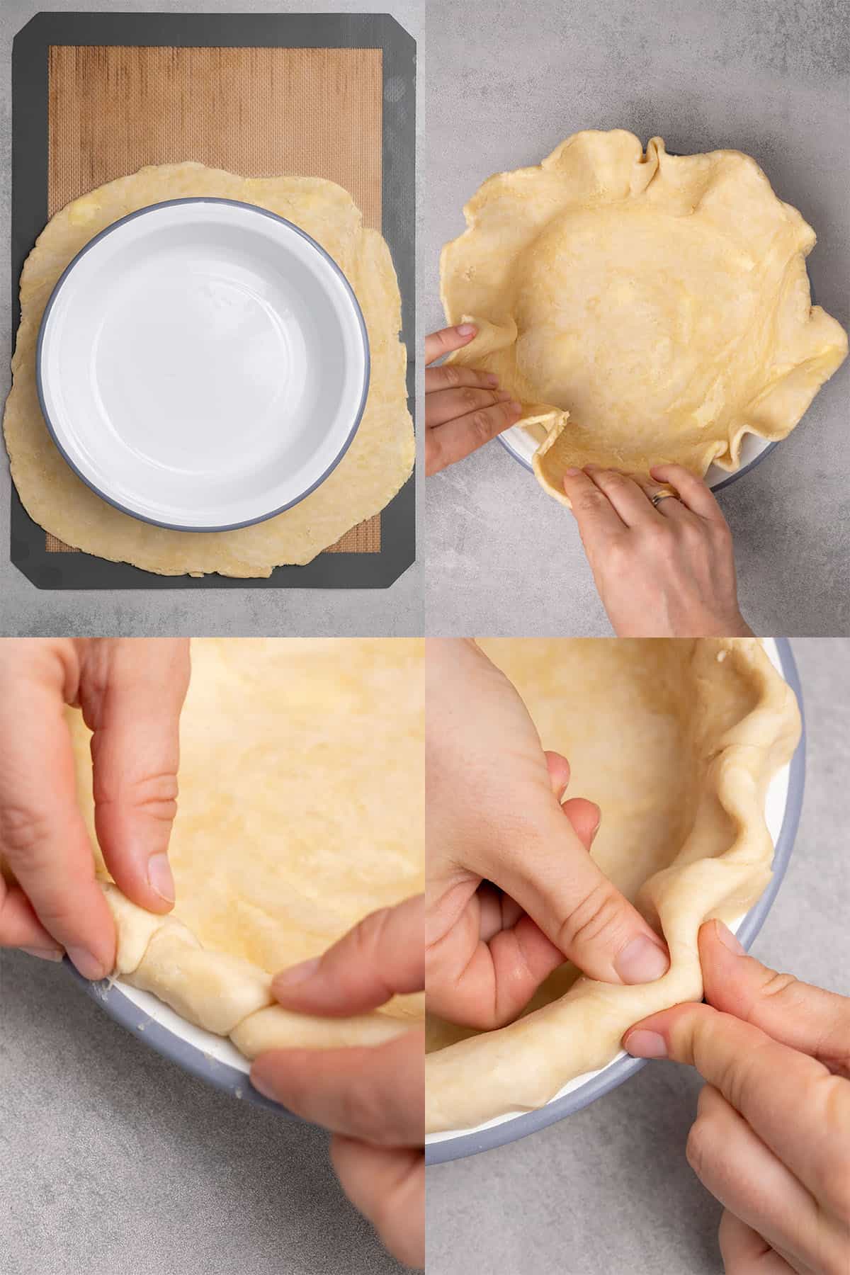 Pie crust process.