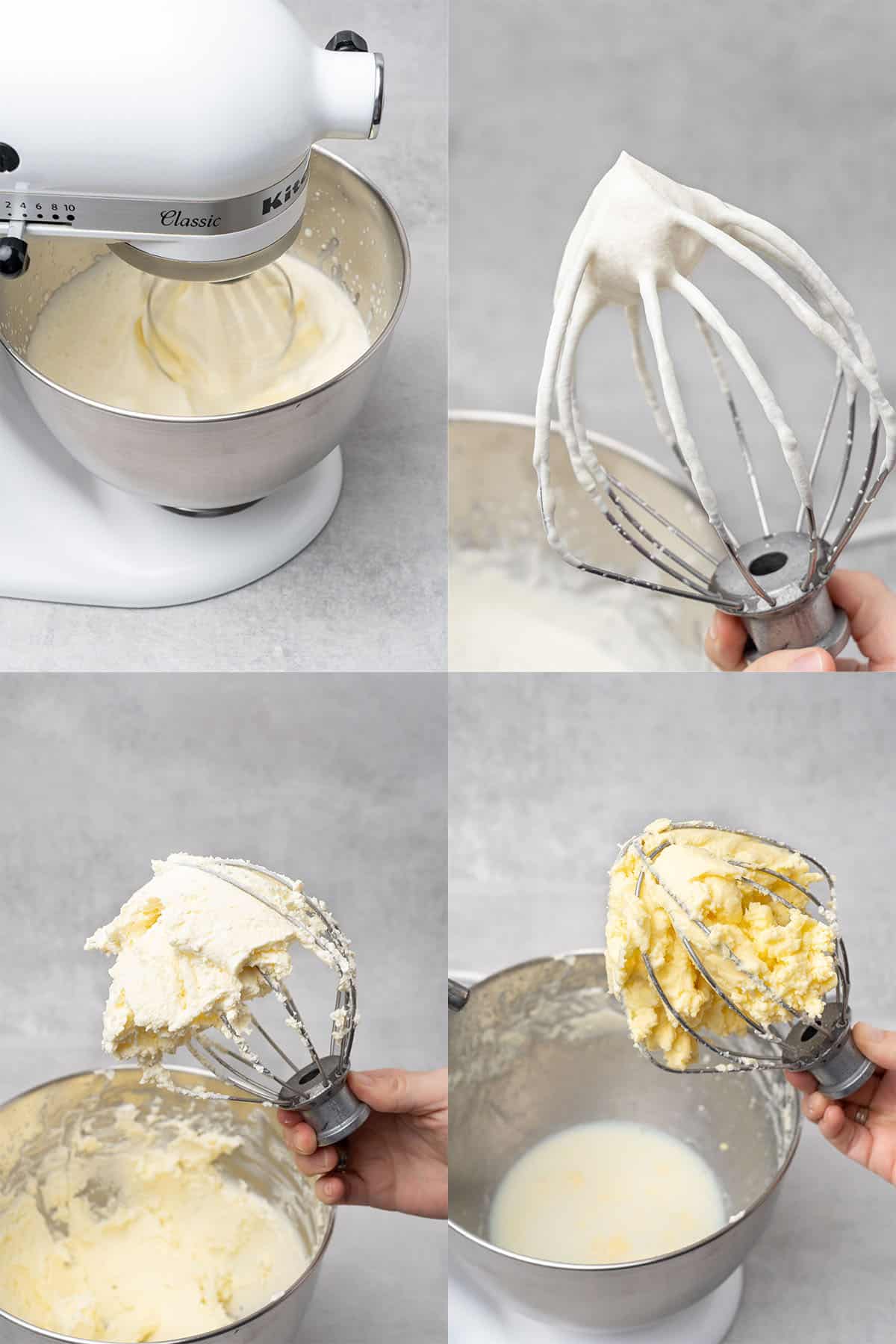 Homemade butter step-by-step-process.