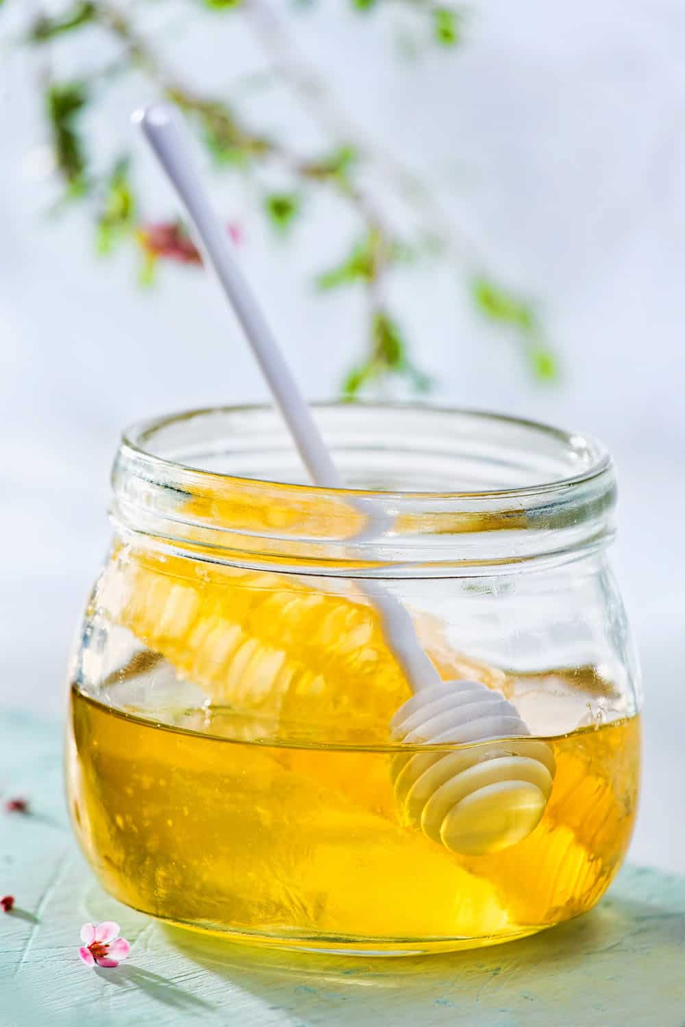 a jar of honey.