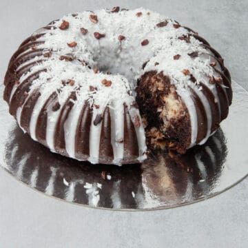 Coconut Chocolate bundt cake.