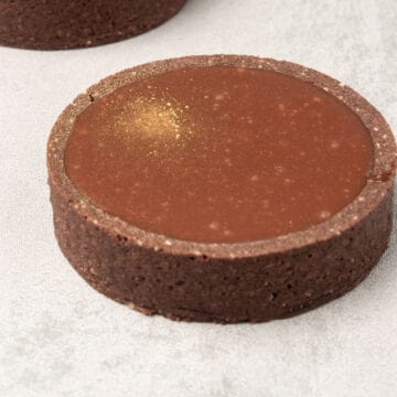 Salted caramel chocolate tart.