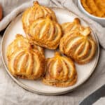 pumpkin handpies on a plate.