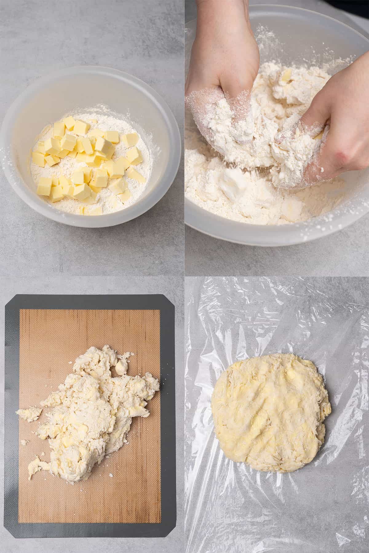 making Rough Puff pastry dough.