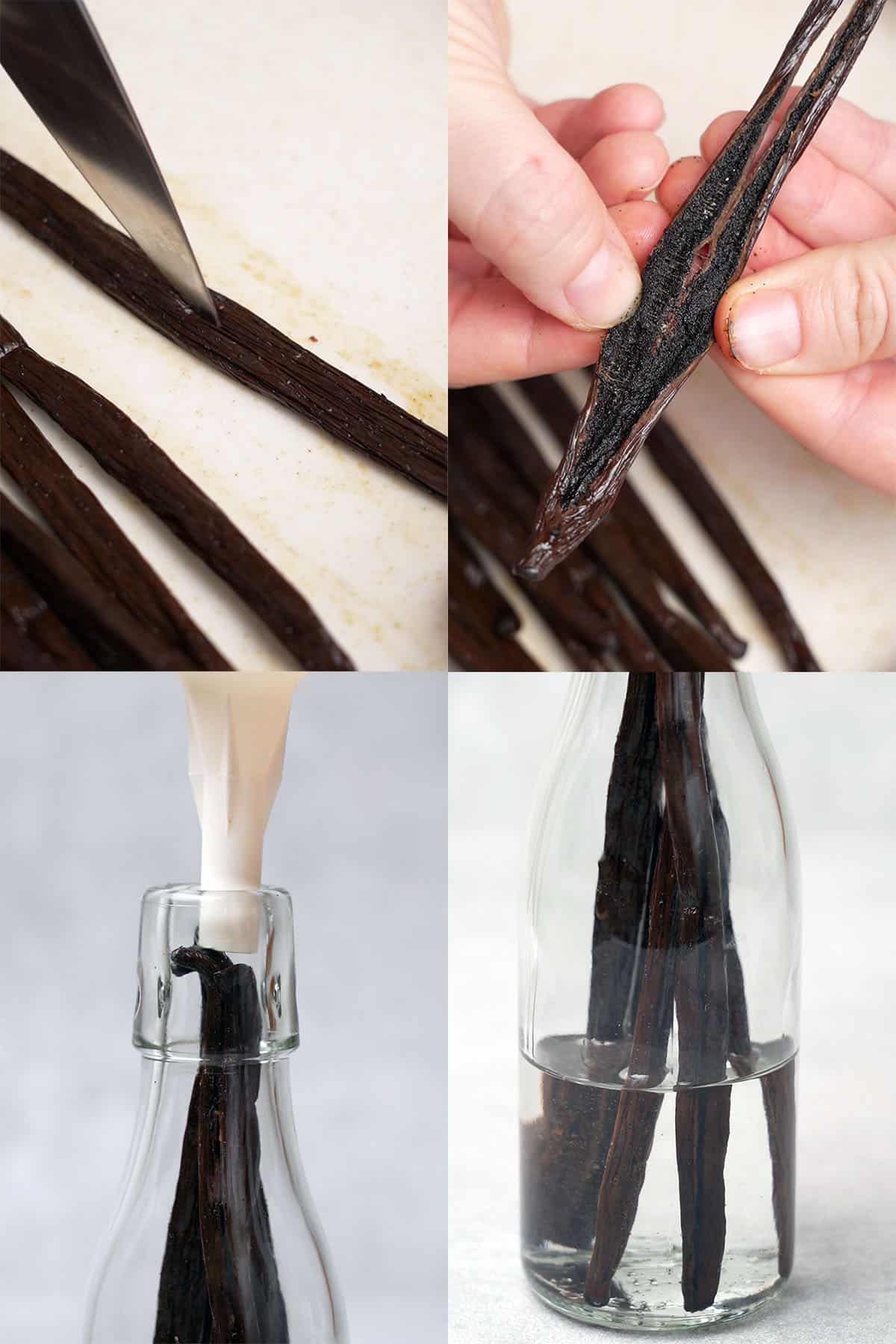 step-by-ste vanilla extract process.