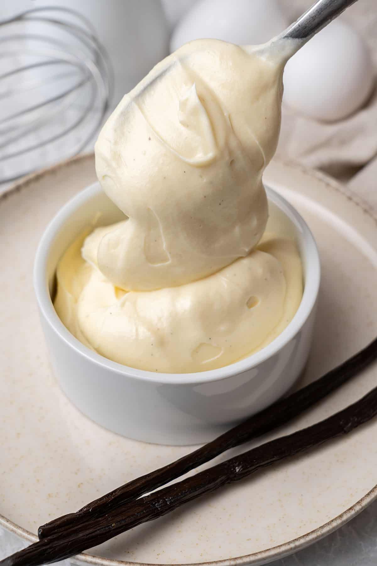 German buttercream in a bowl.