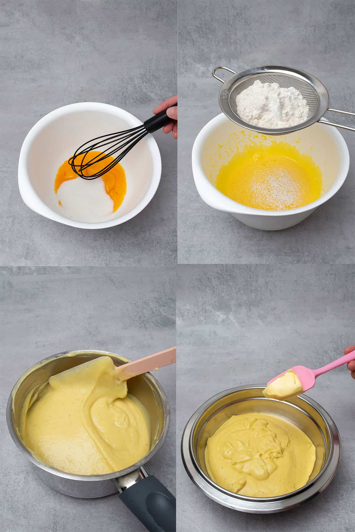 Pastry cream process.