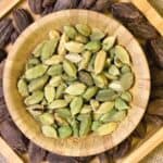cardamom seeds in a bowl.