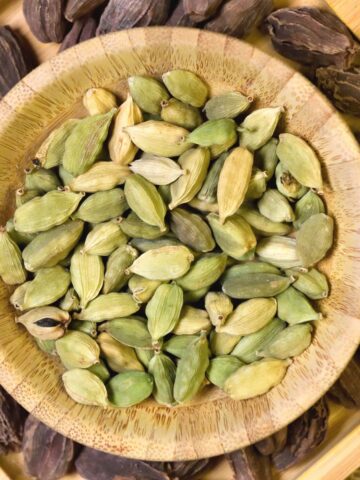 cardamom seeds in a bowl.