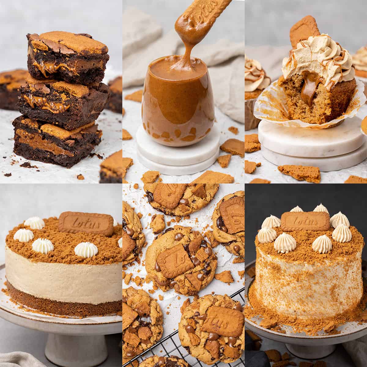 Biscoff recipes collage.