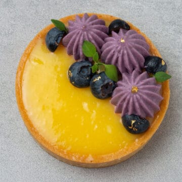 Lemon blueberry tart.