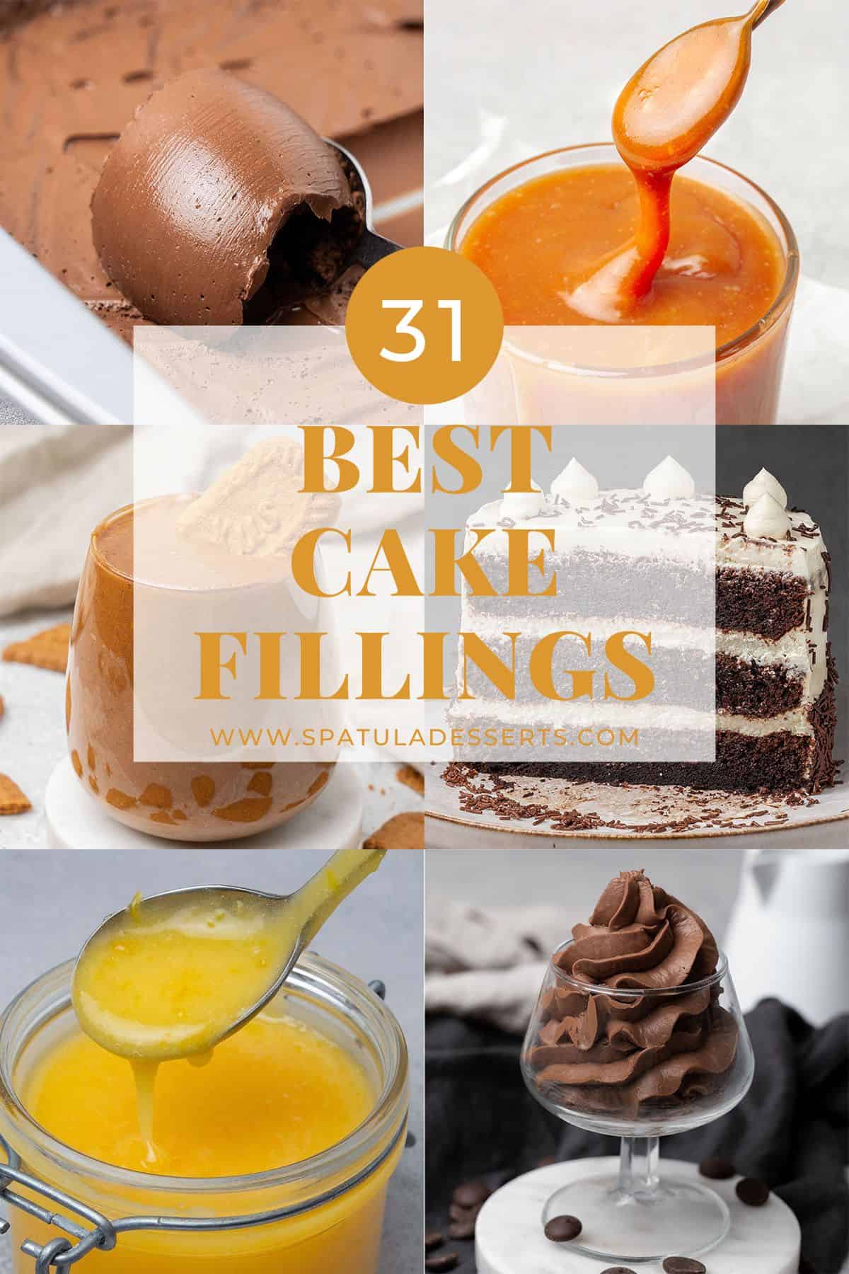 Different Cake fillings.