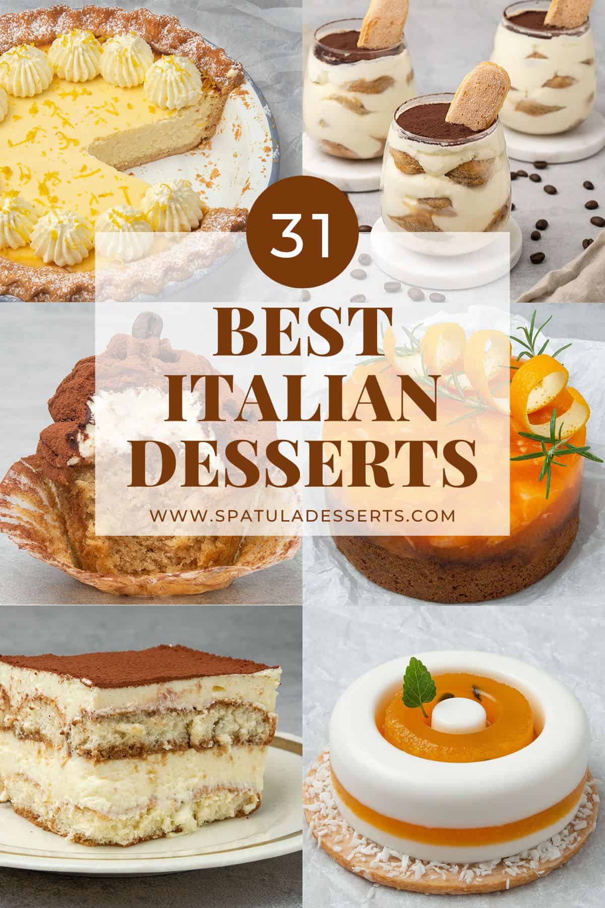 Italian dessert collection.