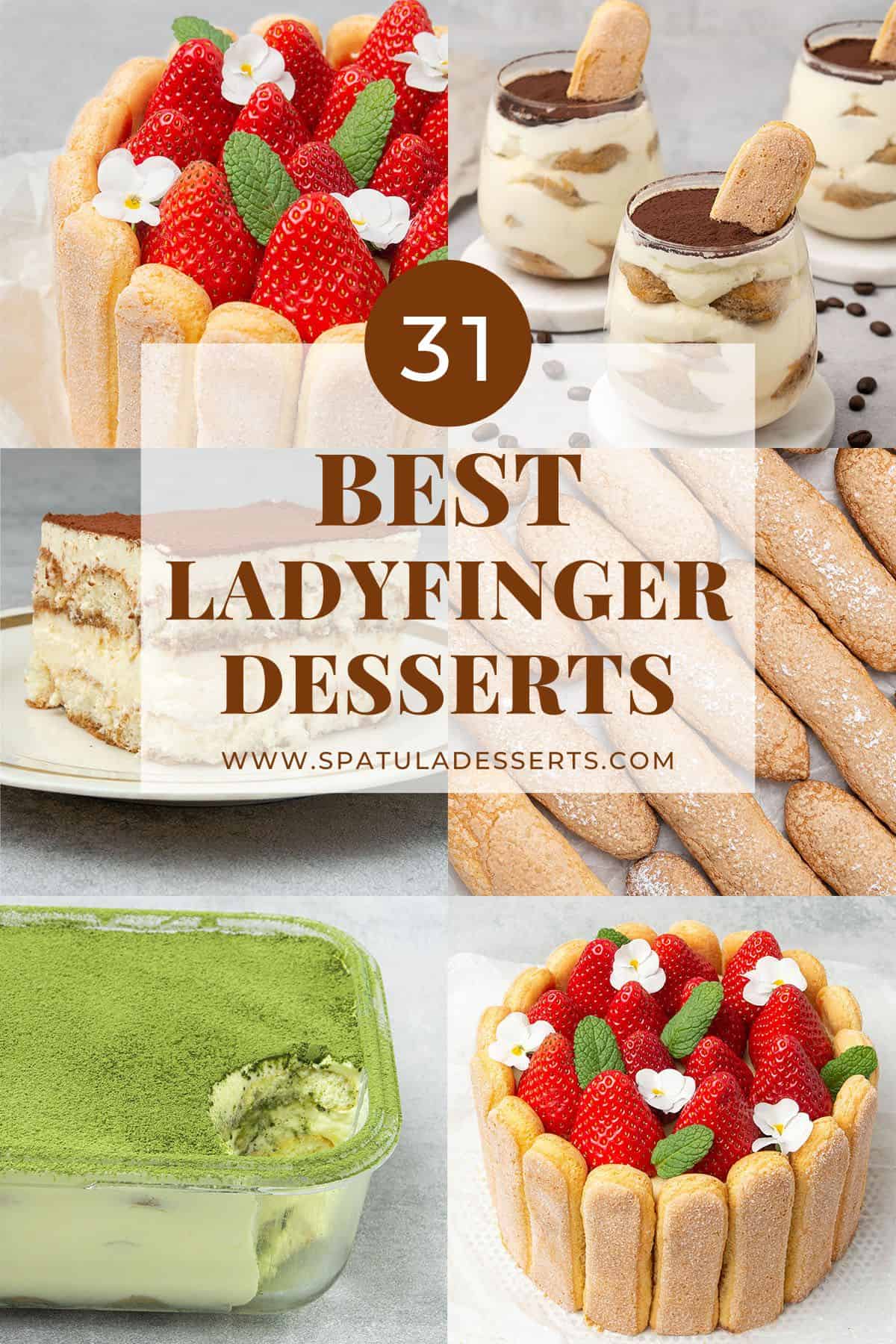 Ladyfingers dessert collection.