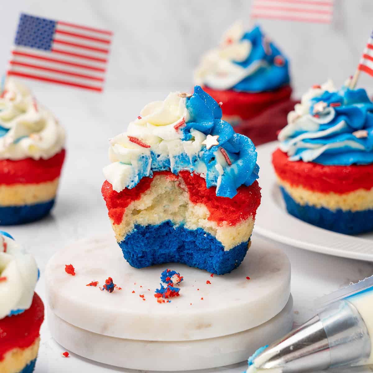 4th of July Cupcake.