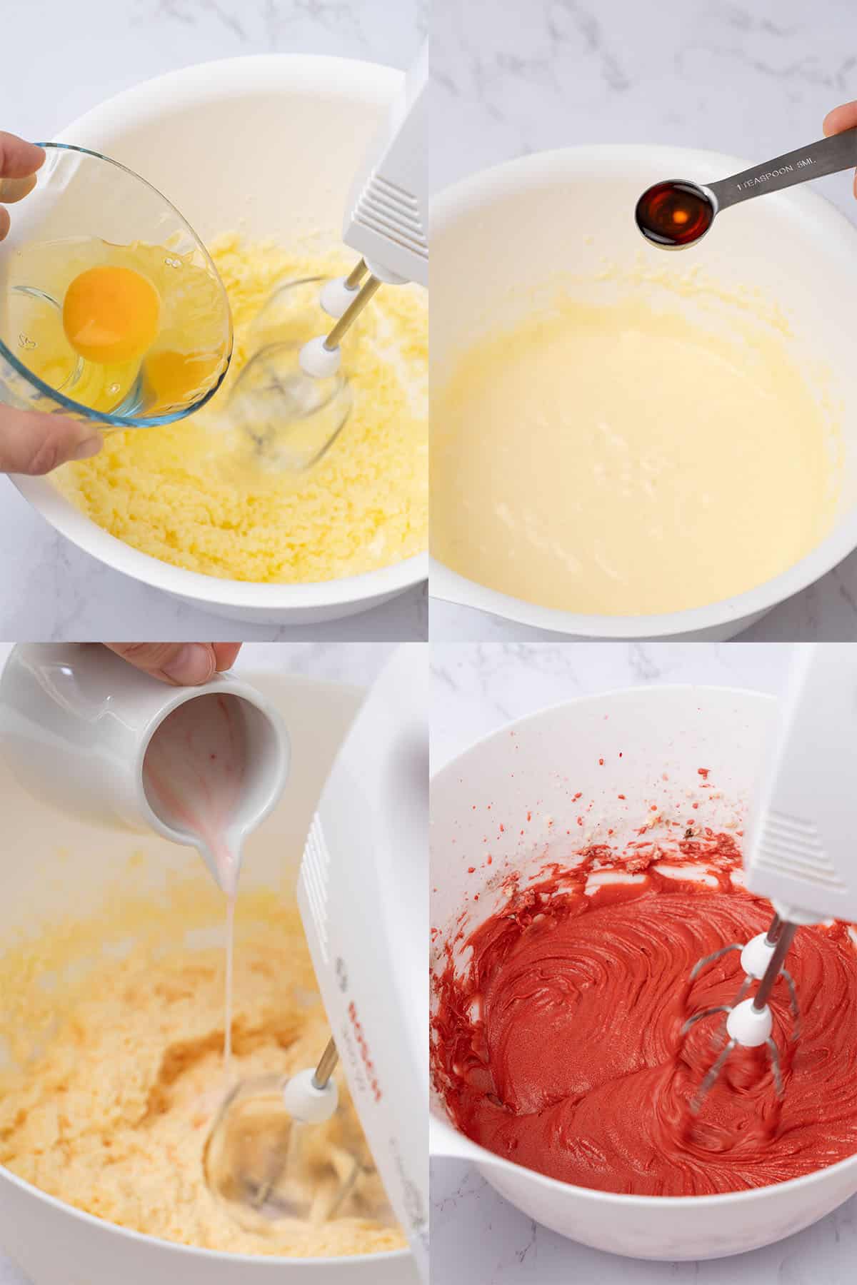 Red Velvet Muffins baking process.