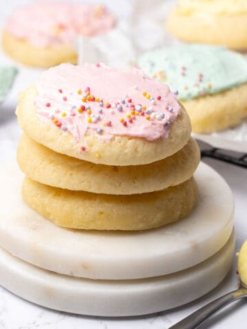 Sour cream cookies on a plate.