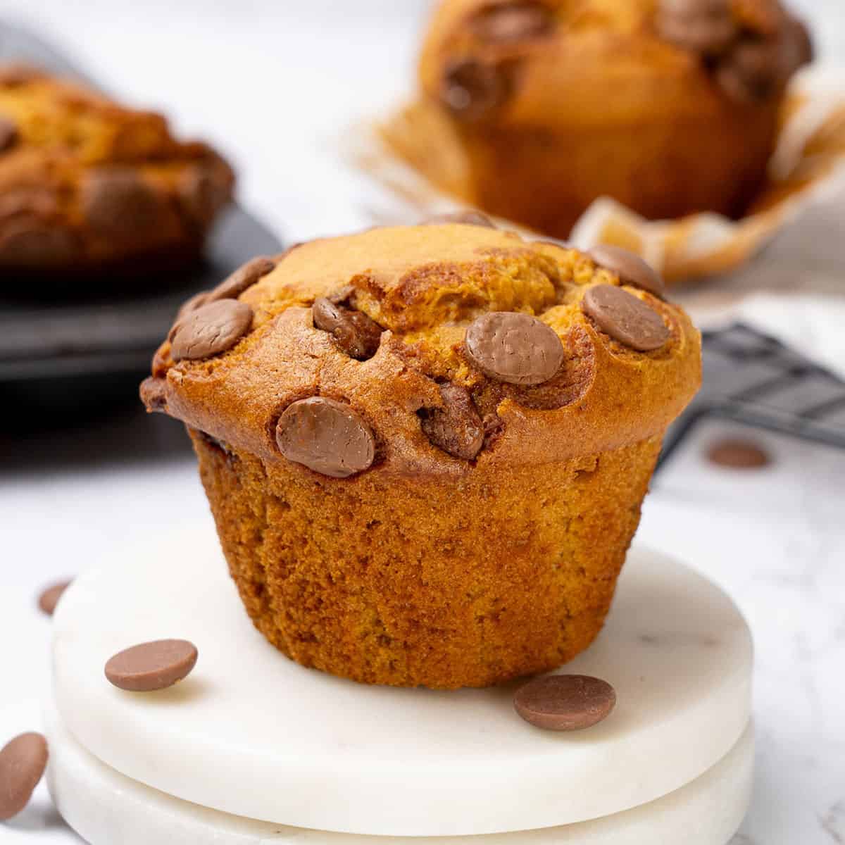 Sweet Potato muffin on a plate.